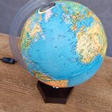 Illuminated world map from 1973