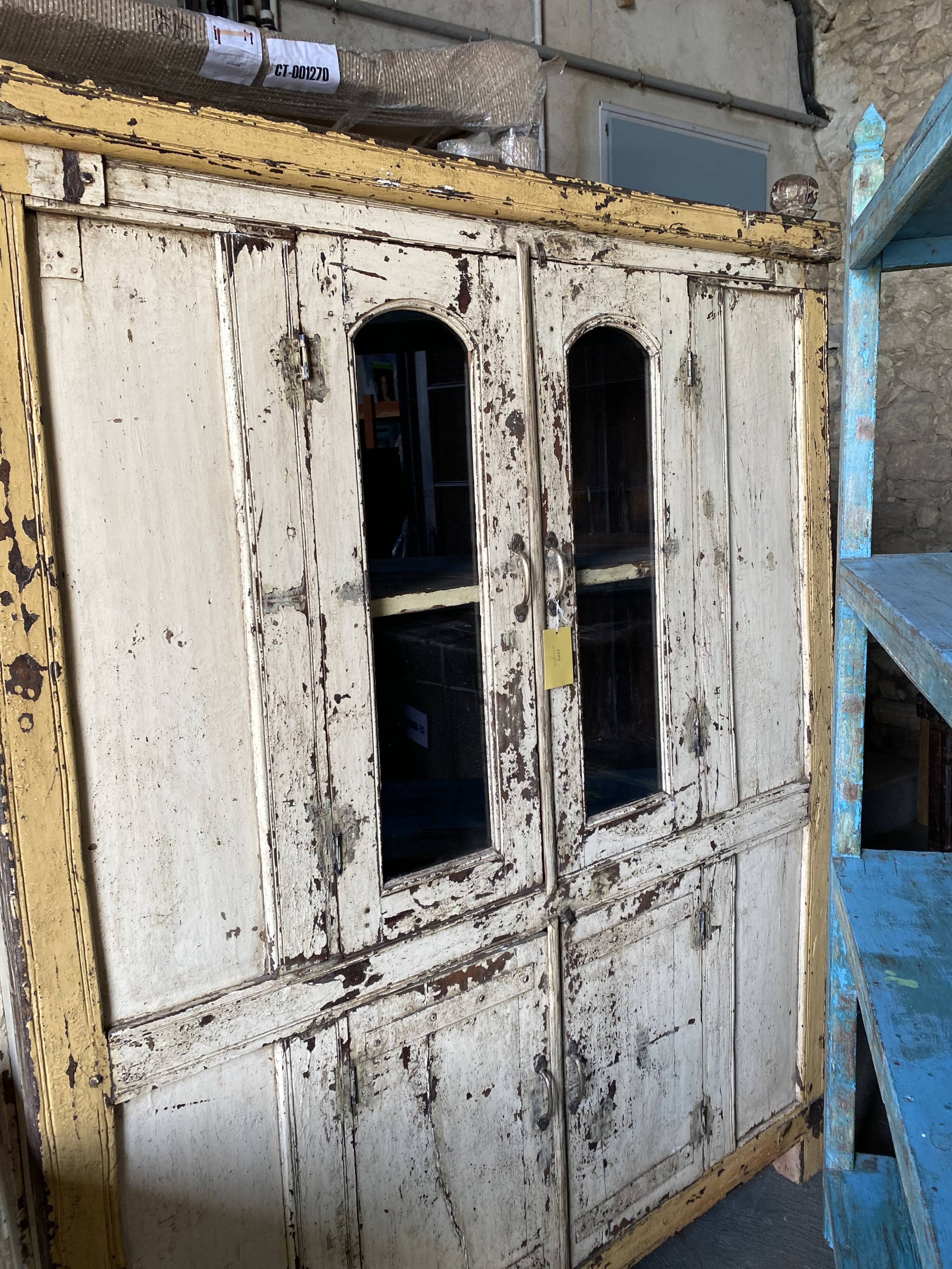 Sideboard in pale yellow lacquered teak