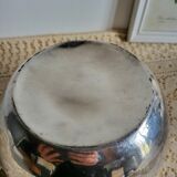 Silver-plated metal planter pot