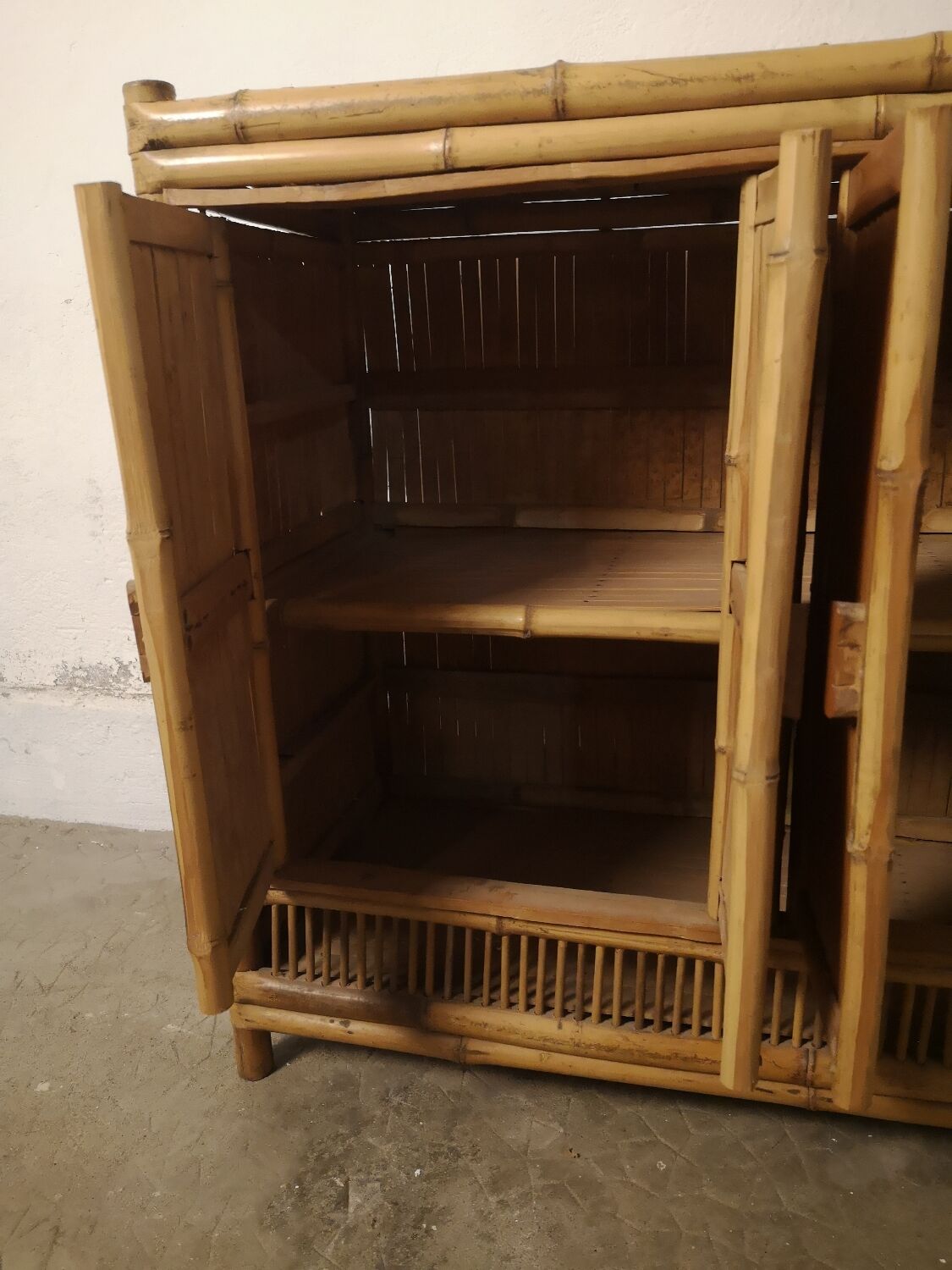 Rattan bamboo cabinet