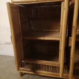 Rattan bamboo cabinet