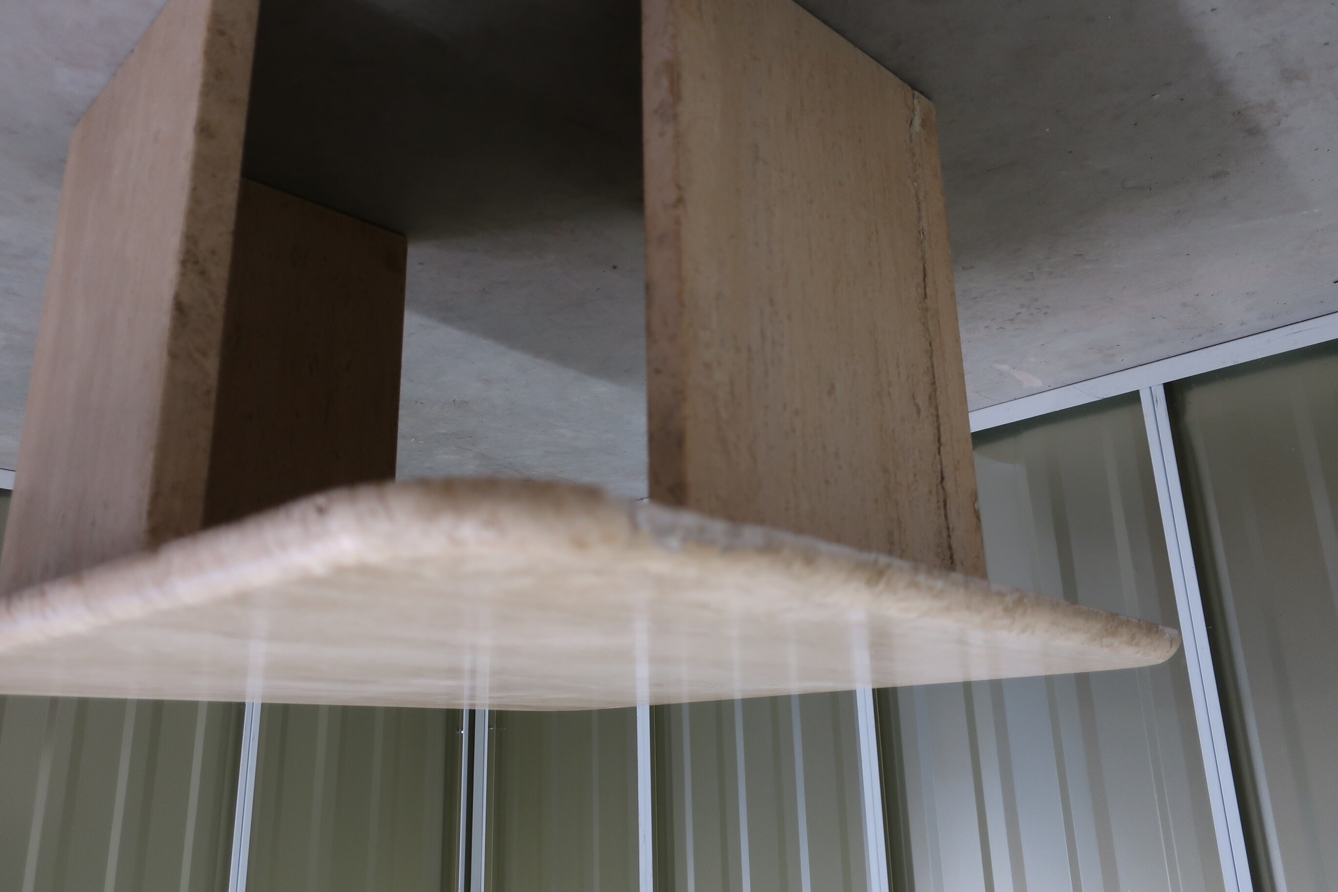 Travertine square coffee table 70/80