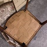 Pair of antique carved wooden armchairs