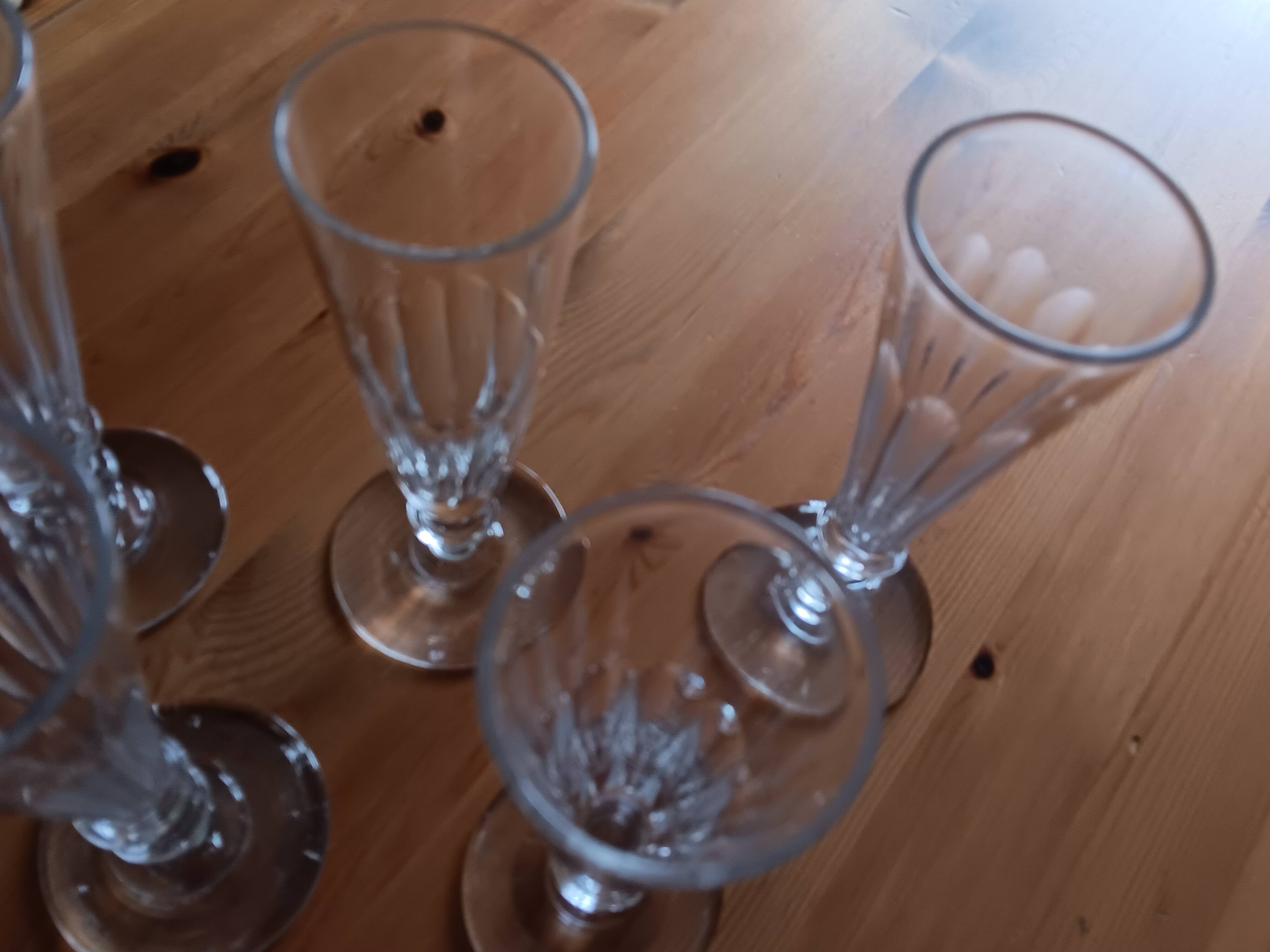 Antique champagne flutes