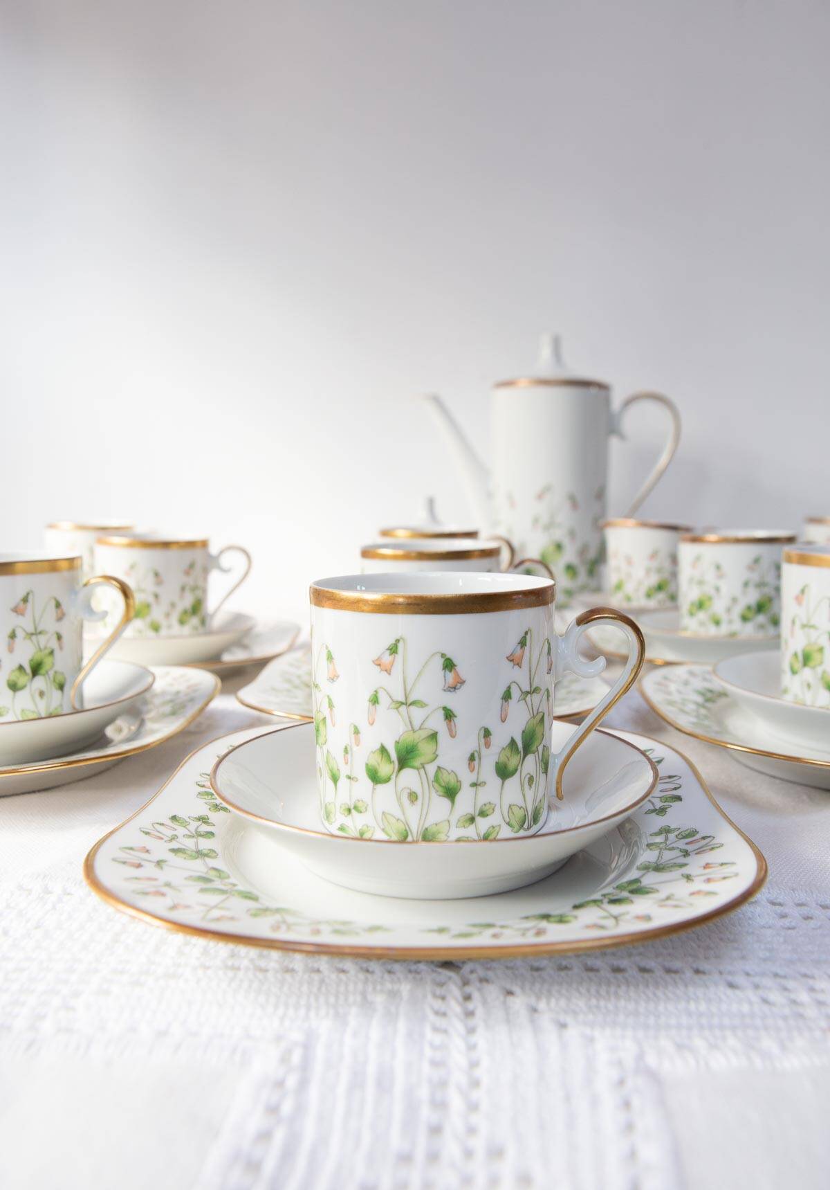 Hackefors "Linnea Borealis" 43-piece Swedish coffee service for 13 people, 1970s