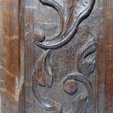 Pair of decorative wall panels in carved wood from the 19th century.