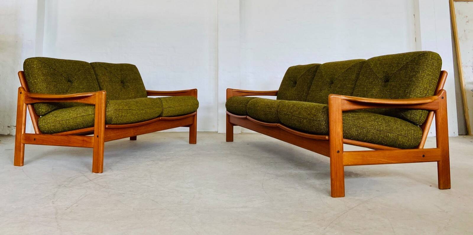 Canapé 3 personnes vintage rétro danois du milieu du siècle par Arne Wahl Iversen 1970