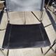 Set of 5 leather/chrome cantilever chairs