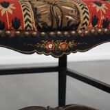 Set of 4 antique French Napoleon III chairs inlaid with mother-of-pearl