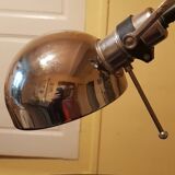 Architect's lamp in chrome metal.