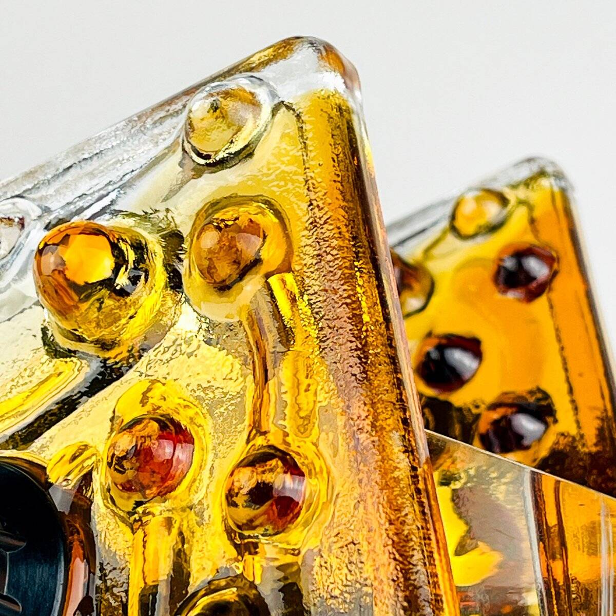 Mid-century Murano wall lamps by Mazzega, Italy 1970, set of 2