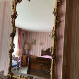 Miroir rectangulaire baroque motif à fleur