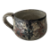Handcrafted mug with floral decoration