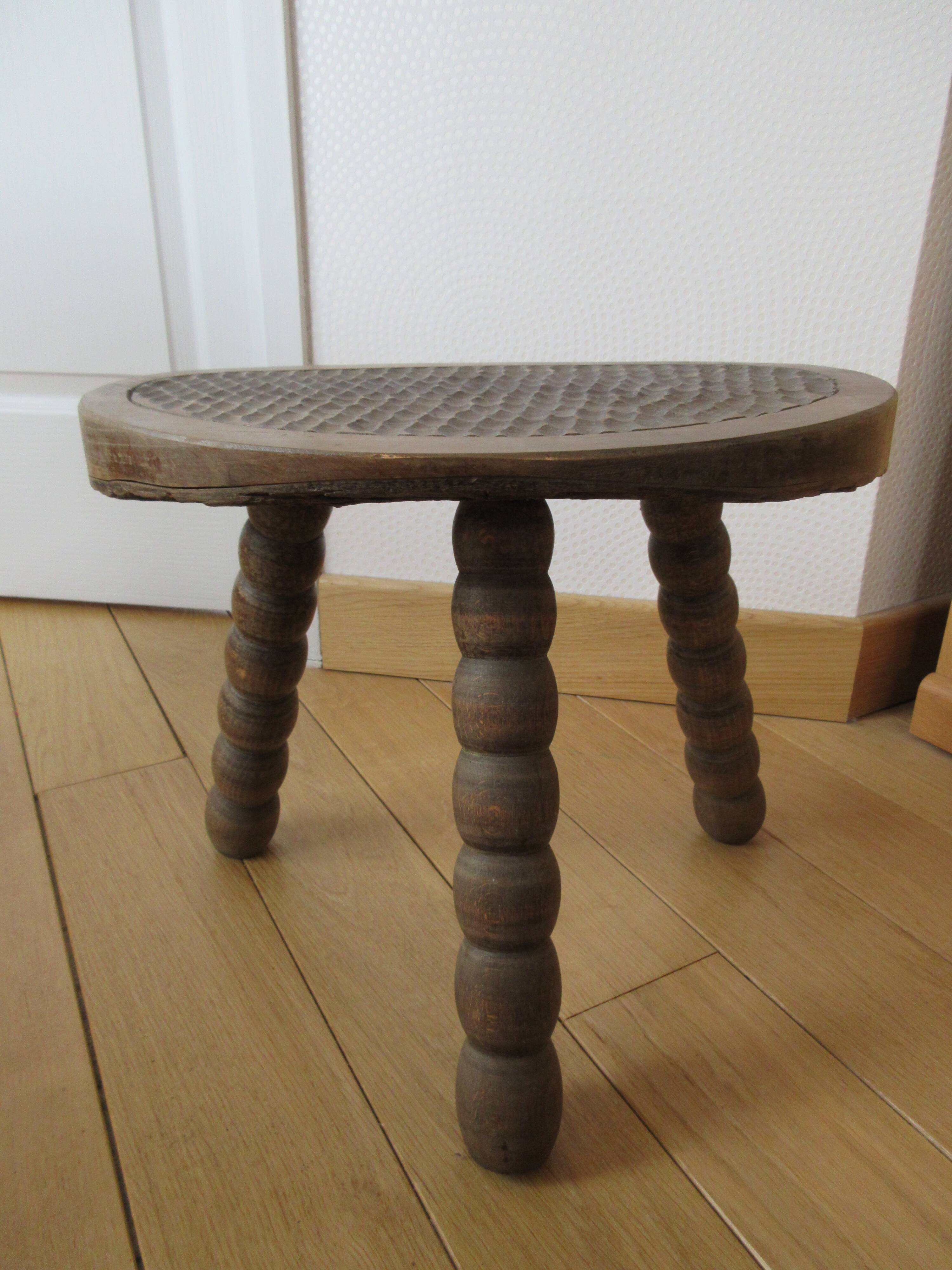 Brutalist-style wooden tripod