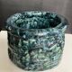 Vintage cache pot in glazed ceramic
