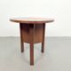 Dutch Art Deco Modernist Round Oak Side Table, 1930s