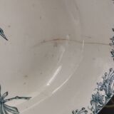 Old oval ceramic dish from Sarreguemines model Flora