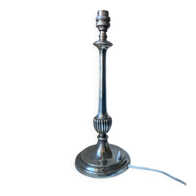 Lampe bougeoir en métal argenté Gagneau Paris