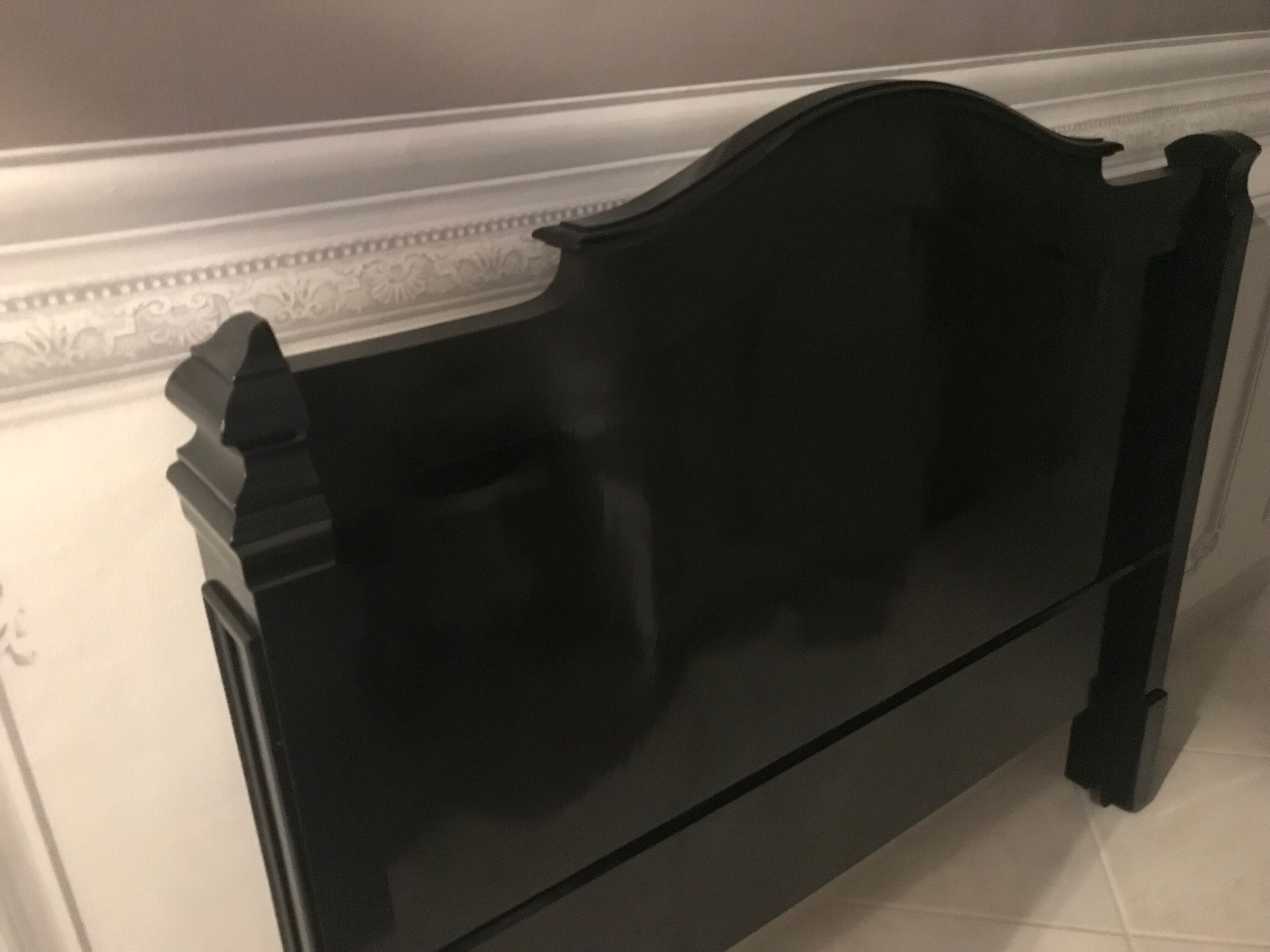 Lacquered wood headboard