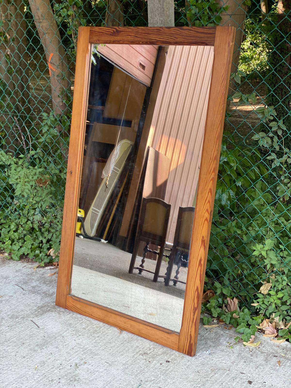 Vintage solid wood mirror 78x133