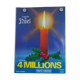 Original National Lottery poster slice Christmas candle