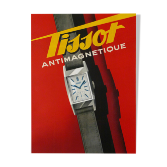 Affiche montre tissot antimagnetique 131,5x100 cm