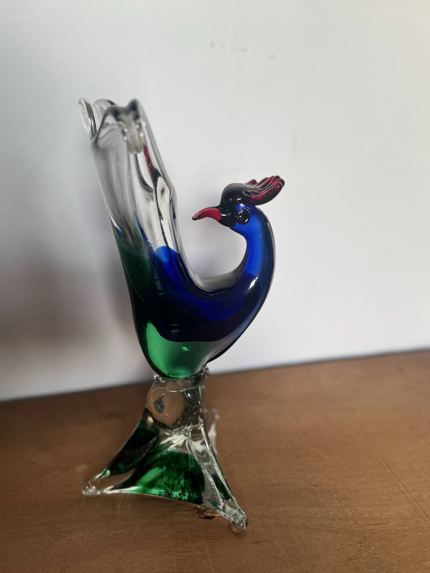 Vintage Murano Sommerso glass bird