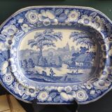 Grand plat de service ancien, Wild Rose par Bell, Cook & Co.