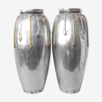 Paire de vase vintage David Marshall style XXL