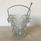 Serrated glass ice bucket
