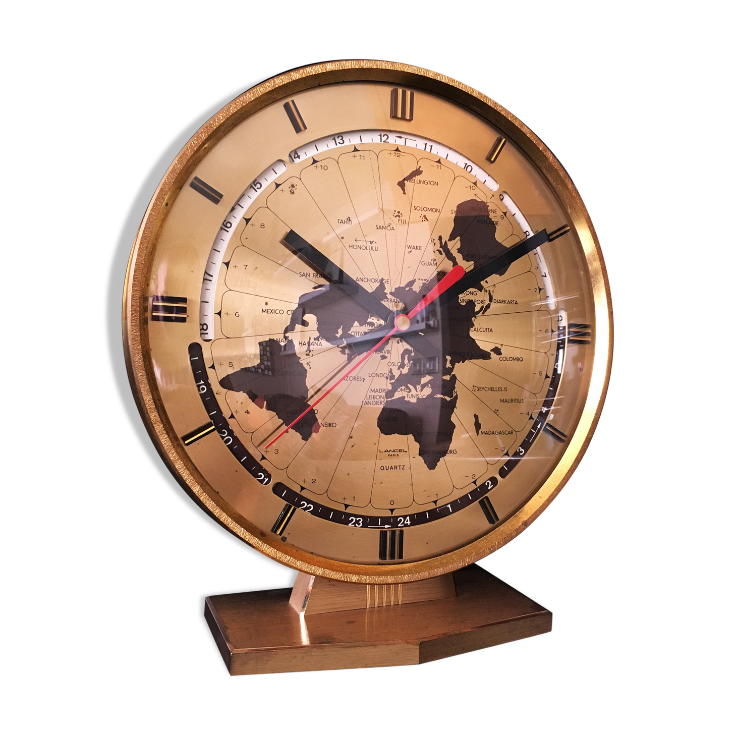World clock by lancel 70s