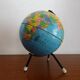 World globe sheet metal map taride cards vintage 50 60 - ø 12.5 cm