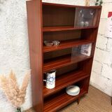 Vintage display cabinet bookcase shelf