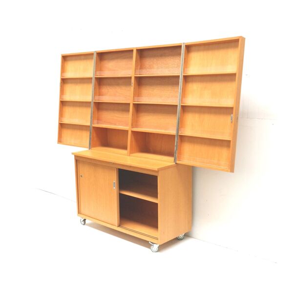Armoire / buffet / bibliothèque vintage unique fabriquée dans les années 1970