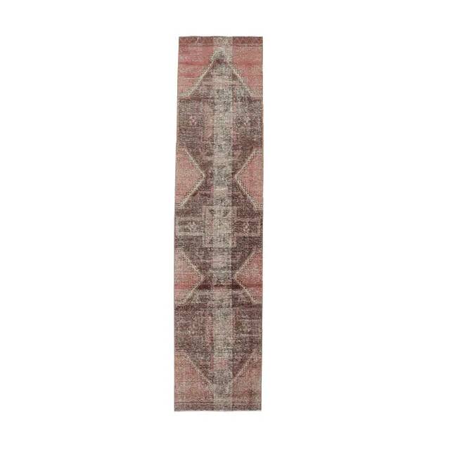 1970s Turkish Oushak Handmade Runner Rug 78x337
