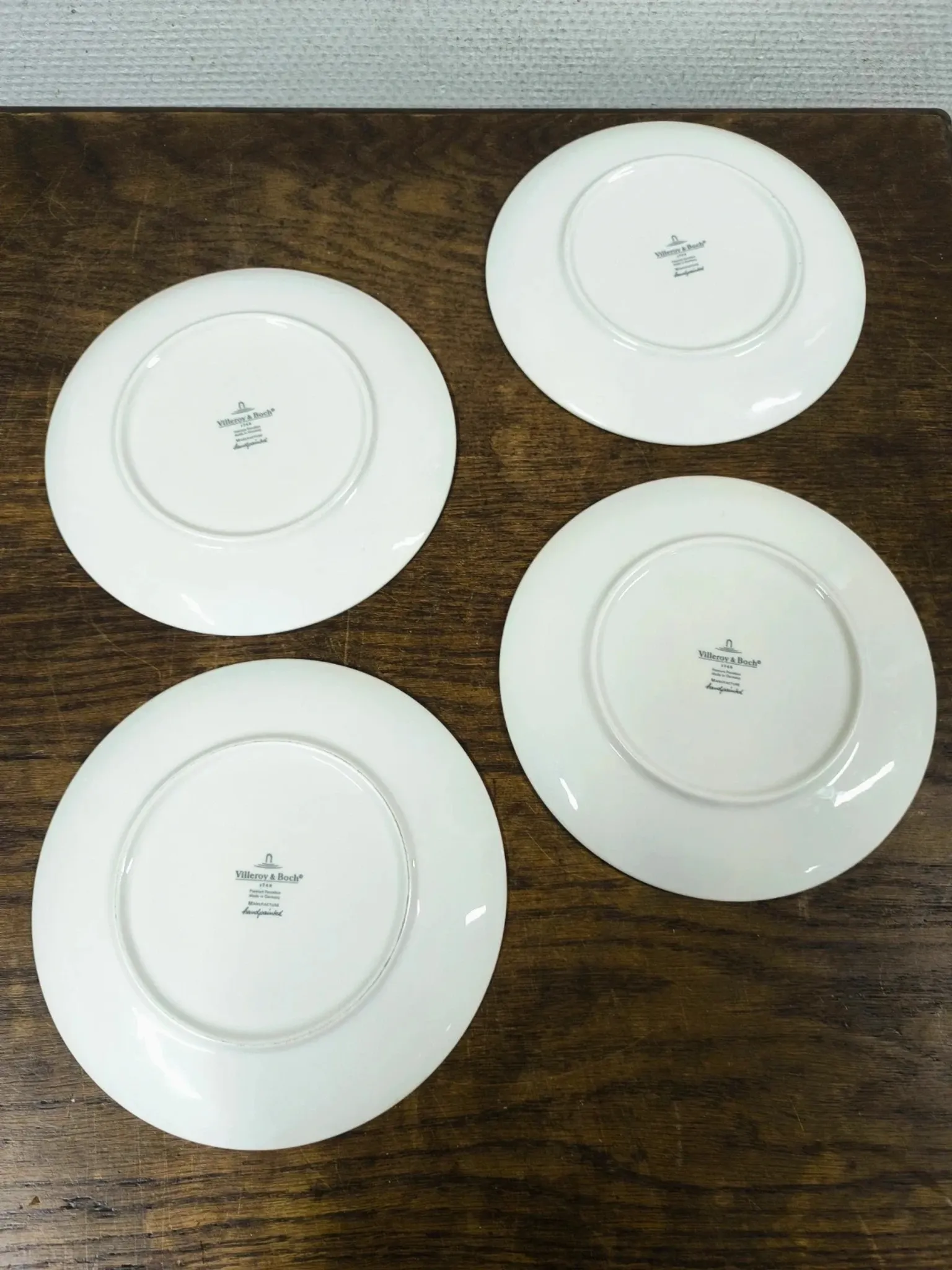 Set of 4 Dessert Plates Villeroy & Boch "Manufacture Rouge" 22cm