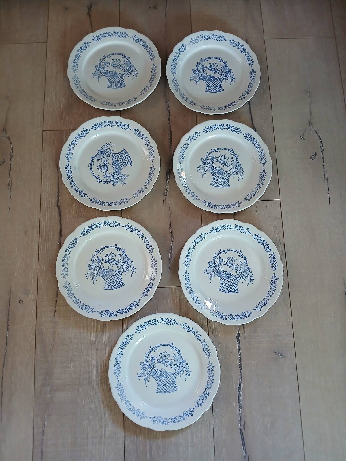 7 antique dinner plates