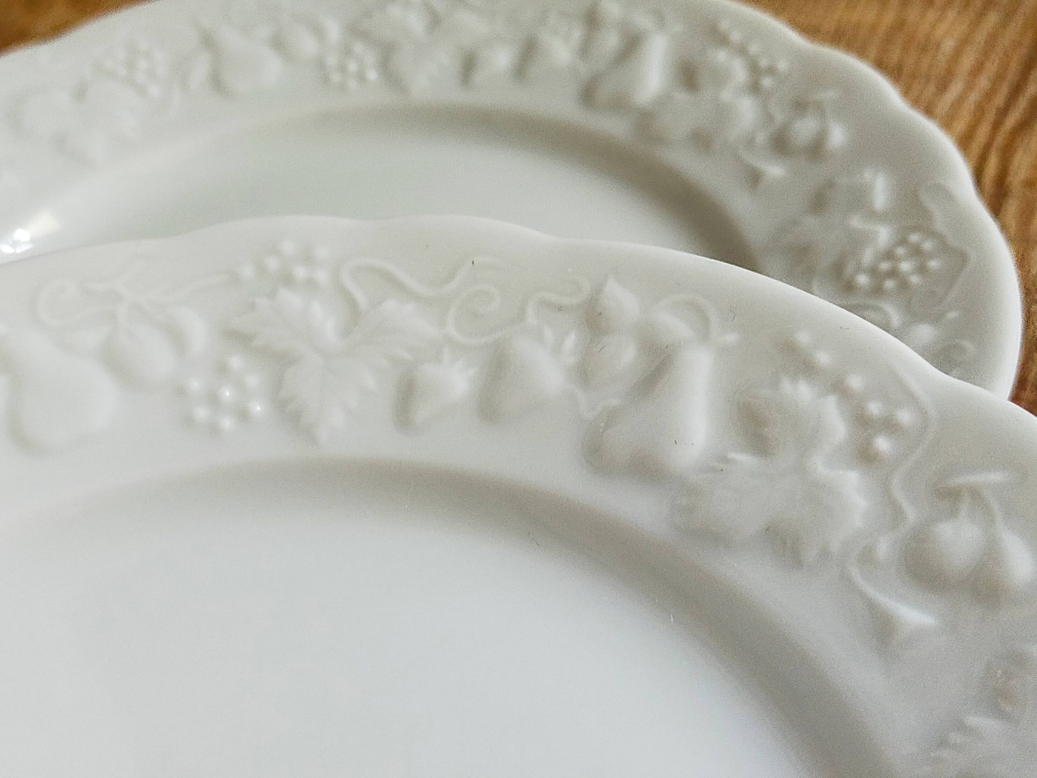 Six vintage Philippe Deshoulières Limoges California porcelain bread plates