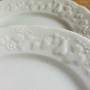 Six vintage Philippe Deshoulières Limoges California porcelain bread plates