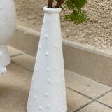 Lot de 3 vases vintage blancs