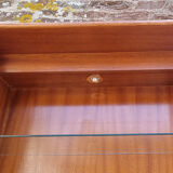Bookcase bamboo and rattan shelves, Maugrion 80s