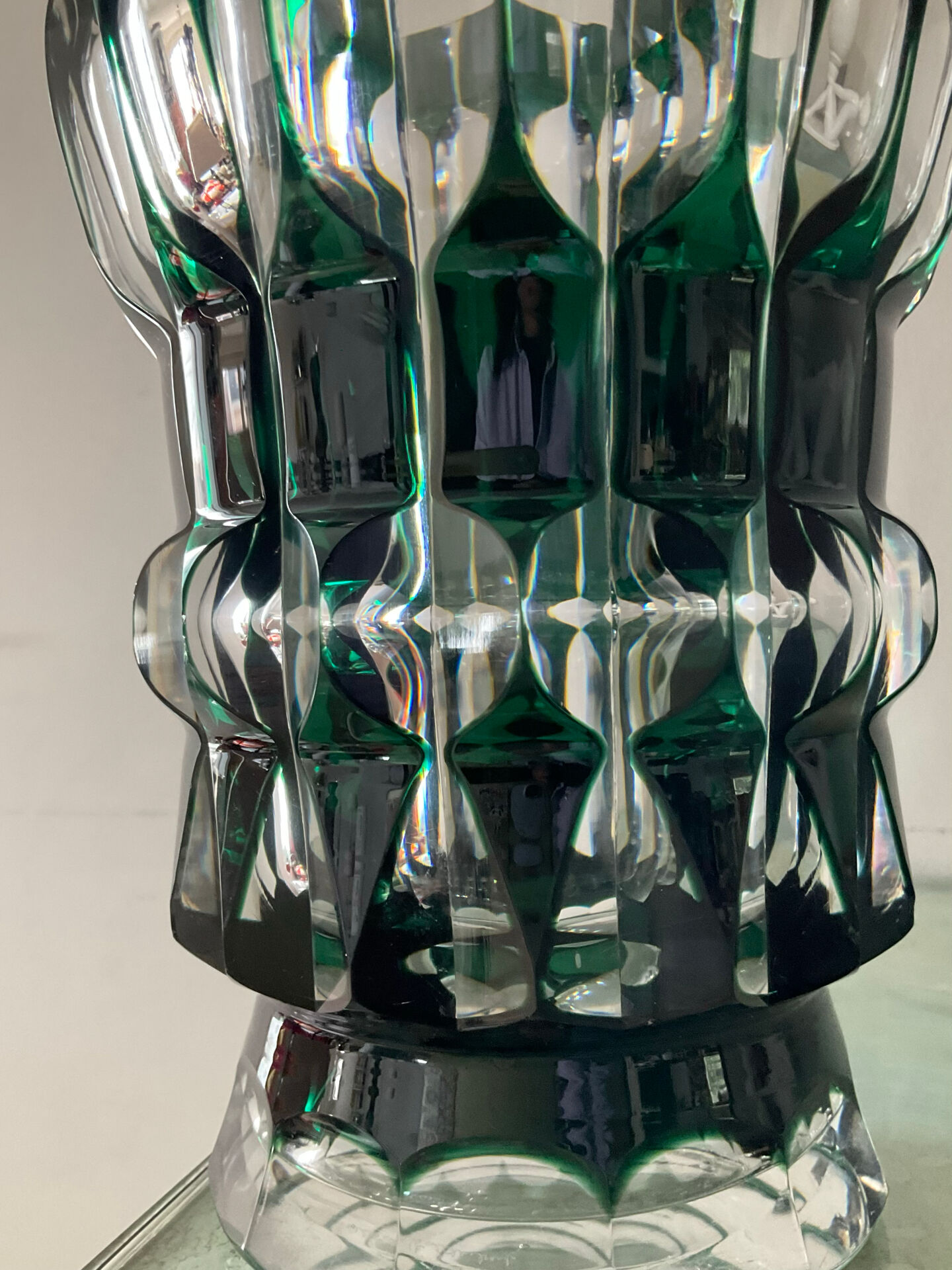 Crystal vase from Val St Lambert from the 1950s.