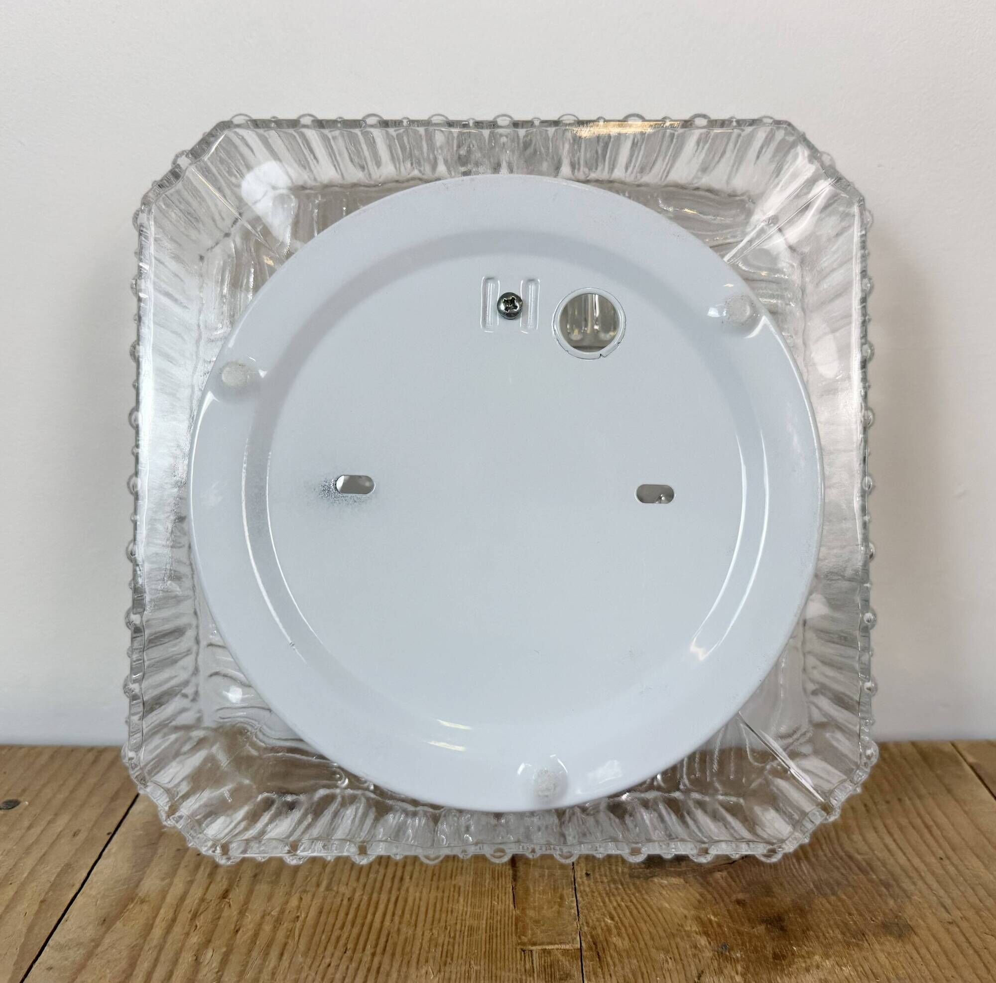 Vintage Glass Wall or Ceiling Light, 1970s