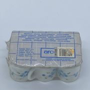 Service of 6 coffee cups, arcopal france, forget-me-nots, veronica,