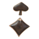 Cendriers pique et carreau en bronze