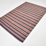 5x7 Faded Blue & Red Vintage Kilim Rug, Antique Home Decor 147x217Cm