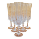 Service of 6 crystal flutes