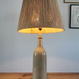Vintage stoneware and rope lamp