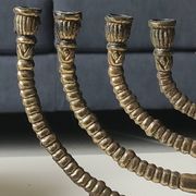 Large Menorah/Hebrew Chandelier with 8 branches. Star of David. Bronze.