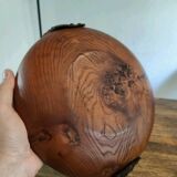 Adrien Audoux and Frida Minet rare basket in solid oak and rope